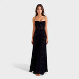 Verona - Vestido maxi em renda floral
