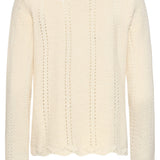Gebreid Cardigan Met Ajourpatroon En Strikje | Off White