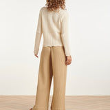 Gebreid Cardigan Met Ajourpatroon En Strikje | Off White