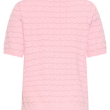 Gebreide Top Met Lurex Golvende Texture | Pink - Gold