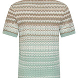 Gebreide Top Met Zigzag Print In Groen En Beige | Soft Green - Muticolour