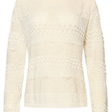 Gebreide Trui Met Reliëfpatroon En Ronde Hals | Off White