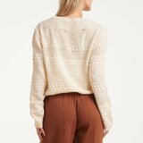 Gebreide Trui Met Reliëfpatroon En Ronde Hals | Off White