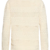 Gebreide Trui Met Reliëfpatroon En Ronde Hals | Off White