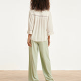 Gebroken Wit Blouse Met Kant En Fijne Details | Off White