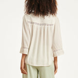 Gebroken Wit Blouse Met Kant En Fijne Details | Off White
