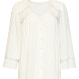 Gebroken Wit Blouse Met Kant En Fijne Details | Off White