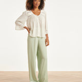 Gebroken Wit Blouse Met Kant En Fijne Details | Off White