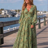 Lilliana | Vestido Maxi Floral Fluido