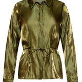 Blusa Cingida com Efeito Brilhante | Army