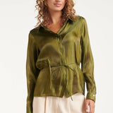 Blusa Cingida com Efeito Brilhante | Army