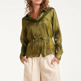 Blusa Cingida com Efeito Brilhante | Army