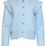 Casaco Acolchoado com Estrutura e Abotoamento | Denim