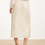 Saia Midi de Lantejoulas Cintilantes - Champagne | Sand - Dark Sand