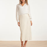 Saia Midi de Lantejoulas Cintilantes - Champagne | Sand - Dark Sand