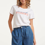 T-Shirt Gráfica com Estampado 'Ciel Parisien' | White - Multicolor