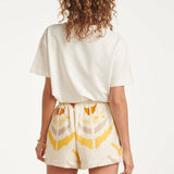 T-Shirt Gráfica 'Lemon Glow' com Bordado | White - Yellow
