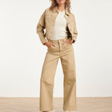 Jeans Wide Leg de Cintura Alta | Dark Sand