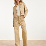 Jeans Wide Leg de Cintura Alta | Dark Sand
