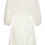Jurk Met Abstracte Structuurstof | White