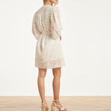 Jurk Met Abstracte Structuurstof | White