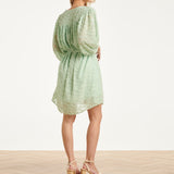 Jurk Met Abstracte Structuurstof | Soft Green