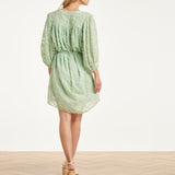 Jurk Met Abstracte Structuurstof | Soft Green