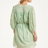 Jurk Met Abstracte Structuurstof | Soft Green