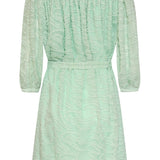 Jurk Met Abstracte Structuurstof | Soft Green