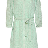 Jurk Met Abstracte Structuurstof | Soft Green