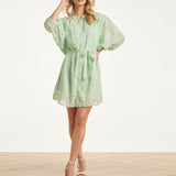 Jurk Met Abstracte Structuurstof | Soft Green