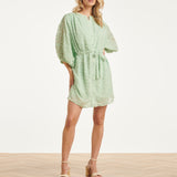 Jurk Met Abstracte Structuurstof | Soft Green