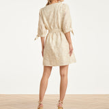 Jurk Met Pailletten En Borduurdetails | Off White - Silver