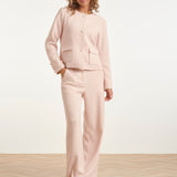 Blazer Clássico Estilo Tweed | Baby Pink