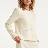 Blazer Clássico Estilo Tweed | Off White