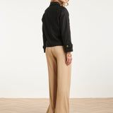 Trench Coat Curto Cruzado | Black
