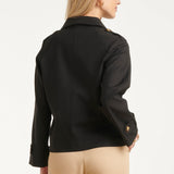 Trench Coat Curto Cruzado | Black