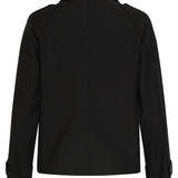 Trench Coat Curto Cruzado | Black
