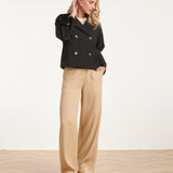 Trench Coat Curto Cruzado | Black
