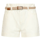 Korte Broek met Riem en Hoge Taille | Off White
