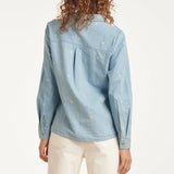Blusa Azul Claro com Estrelas e Corações Bordados | Denim - Off White