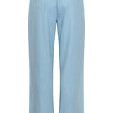 Calças Wide Leg Azul Claro com Cordão | Denim