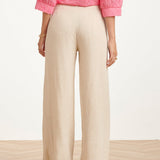 Linnen Wide Leg Pantalon | Sand