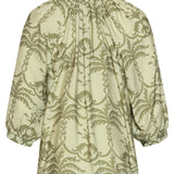 Luchtige Blouse Met Groene Palmprint | Light Army - Army