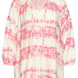 Blusa Leve com Estampado Tie-Dye Rosa | Old Pink - Sand