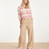 Blusa Leve com Estampado Tie-Dye Rosa | Old Pink - Sand