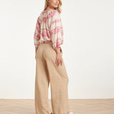 Blusa Leve com Estampado Tie-Dye Rosa | Old Pink - Sand