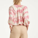 Blusa Leve com Estampado Tie-Dye Rosa | Old Pink - Sand