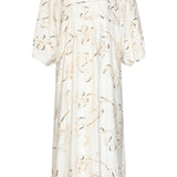 Maxi Jurk Met Gouden Borduursels En Pailletten | Off White - Gold