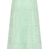 Maxi Rok Met Abstracte Structuur En Elastische Taille | Soft Green